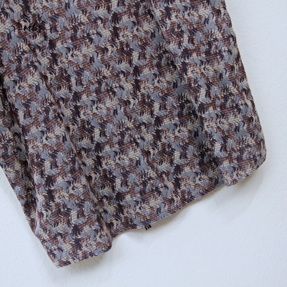 Jhane Barnes Abstract Pattern Button Cotton Short… - image 5